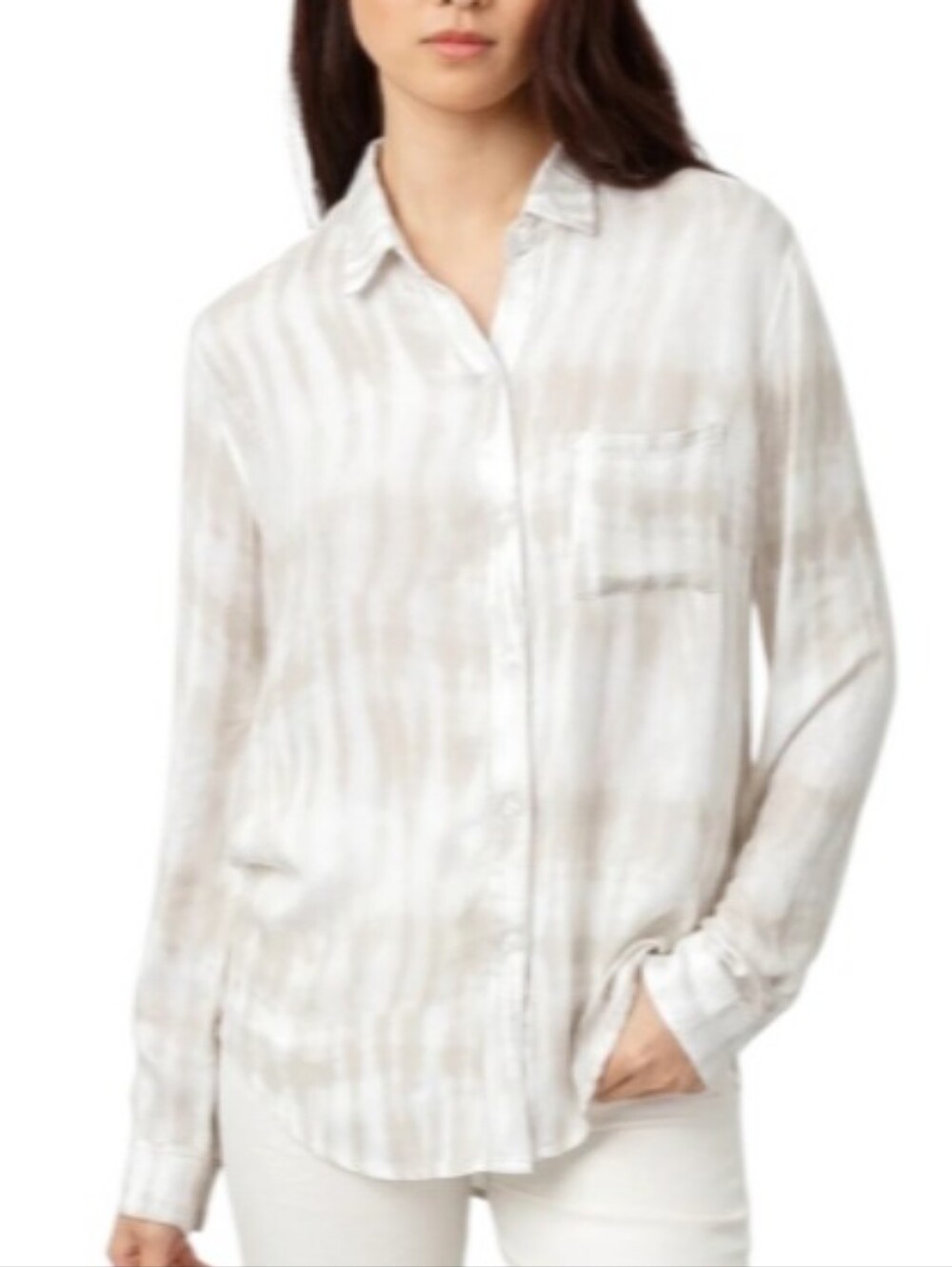 Rails Hunter Tie-Dye Button-Up Shirt-Ivory Cream Tide